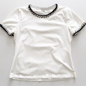 Storets White Classic Top Shirt Braided Detail